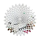 Круглая настенная Зеркальная Наклейка, акриловая настенная Зеркальная Наклейка с подсолнухом, домашняя наклейка, украшение для спальни, гостиной, комнаты