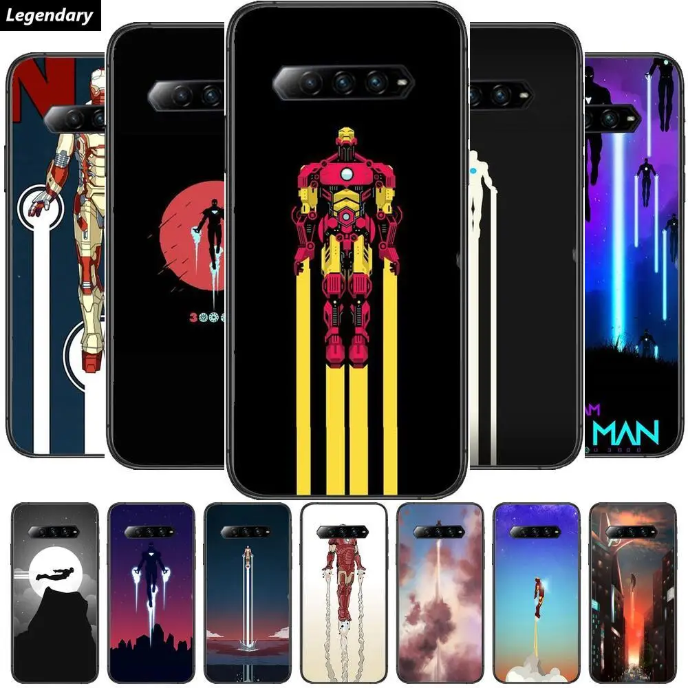 

Iron Man fly Phone Case For xiaomi redmi Black Shark 4 Pro 2 3 3s Cases Helo Black Cover Silicone Back Prett mini cover funda