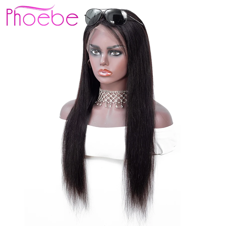 Phoebe 13х4 парики из человеческих волос с фронтальным кружевом перуанские прямые