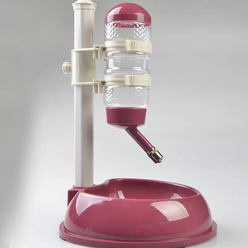 

Pet Cat Dog Puppy Water Drinker Dispenser Food Stand Hamster Feeder Dish Bowl Bottle Plastic Automatic Fountain Drinker