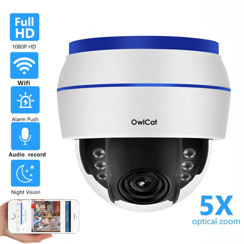 IP камера OwlCat 5 МП Wi Fi HD Onvif 2 4|Камеры видеонаблюдения| |