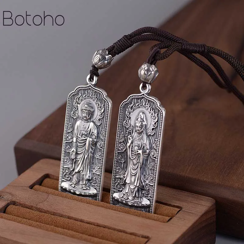 

Кольца из стерлингового серебра S925 для мужчин и женщин, широкие Модные мужские серебряные кольца ручной работы в ретро стиле из тайского се...