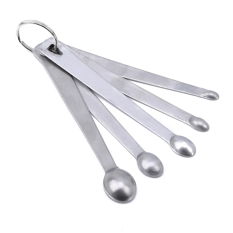 

5pcs/Set Stainless Steel Measuring Spoons Spoon Cup Baking Utensils Mini Size Coffee Spoon Kitchen Baking Tools Set