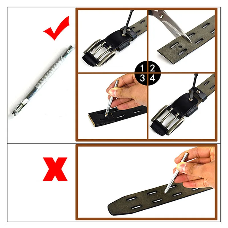 Высокое качество практичный ручной ремень пробойник из нержавеющей стали