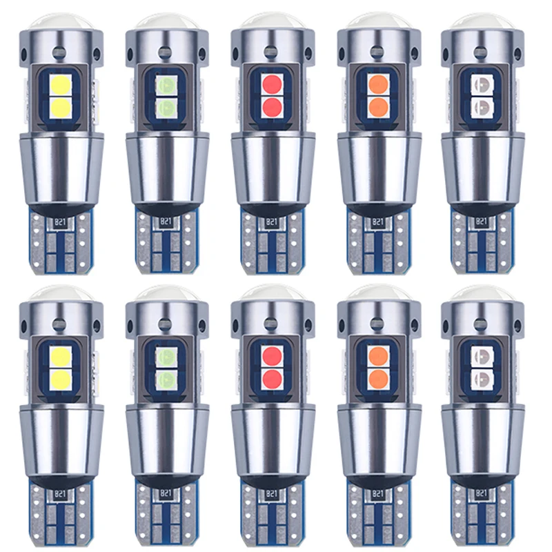 

100X Canbus T10 W5W LED Bulb 3030 10 SMD Car Turn Side Light Auto Wedge Parking Bulb Interior Dome Light Car Styling 6000K White