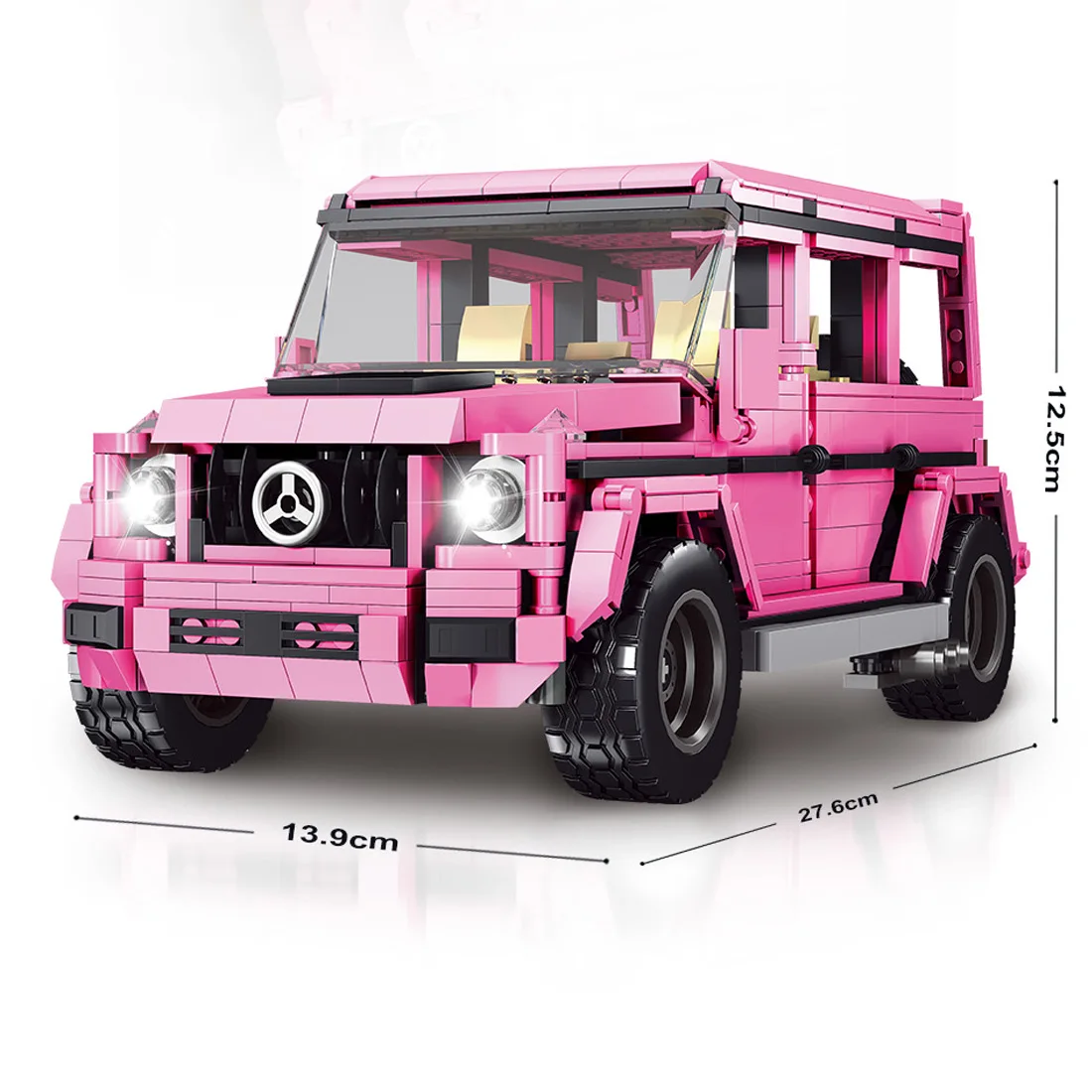 

710Pcs Static Version Super Sports Car Bricks Small Particle DIY Building Blocks Model Kids Blocks Assembly Toy Gifts - Pink