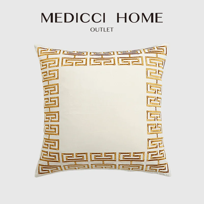 Medicci домашняя вилла, декоративная наволочка, европейская афена, пышная бархатная наволочка с золотой вышивкой, наволочки, Прямая поставка