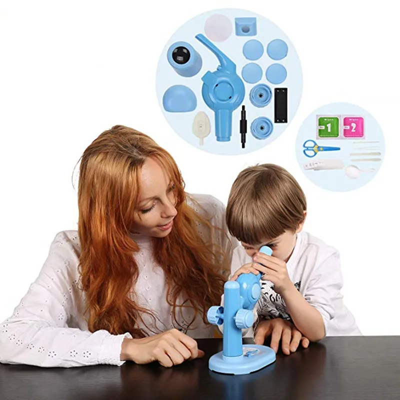 Новый набор микроскопов лабораторный светодиодный для дома школы обучающий