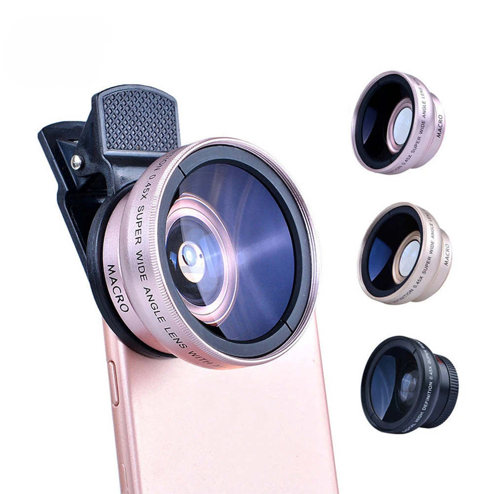 

New 37mm 0.45X Wide Angle Super Macro Lens Professional HD Mobile Phone Camera Lens For iPhone 8 7 6S Plus Xiaomi Samsung LG