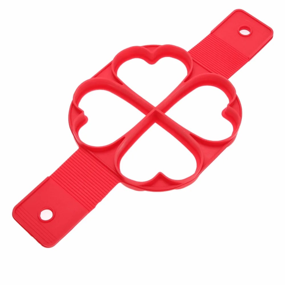 Антипригарная блинница для изготовления яичных колец 4 отверстия силиконовые