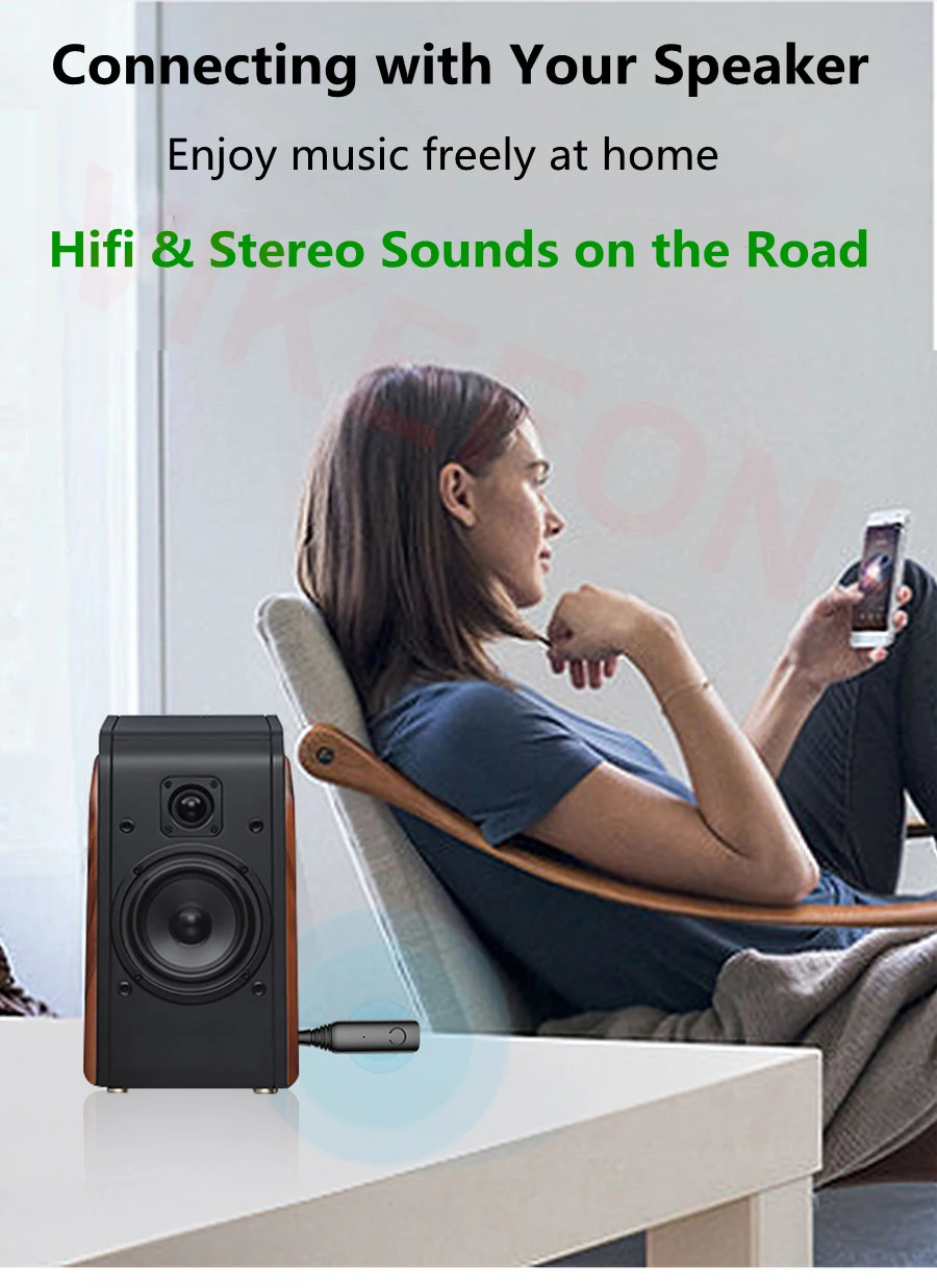 Портативный Bluetooth 5,0 QCC3005 Aptx с низкой задержкой RCA Aux 3,5 мм стерео музыкальный приемник Мини беспроводной Handsfree MP3 аудио адаптер