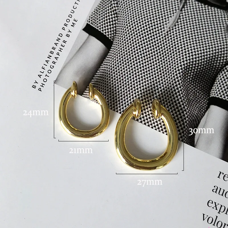 Hiphop Punk Cool Metal Ear Cuff Earrings Without Piercing Earcuff Vintage Silver Gold Open Round C Clip On Earrings Body Jewelry