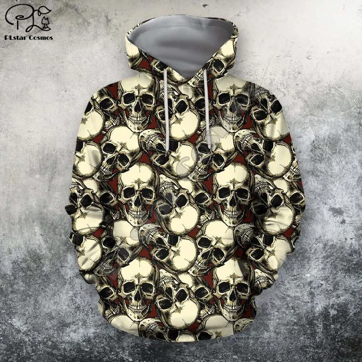 

PLstar Cosmos Skull Art Colorful Funny Ghost Streetwear NewFashion Long sleeve Tracksuit 3DPrint Men/Women Hoodies Pullover A-1