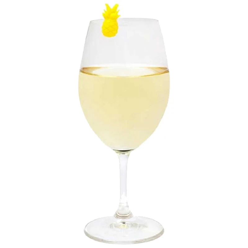 Silicone Party Wine Glass Marker Charms 6pcs Drinking Buddy Cup Identification Identifier Label Tag Sign Mark | Дом и сад
