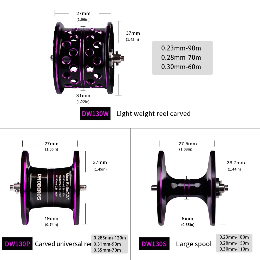 

PRO BEROS Fishing Reel 7/2/1 High Speed Ultralight 9+1BB Metal Spool Bait Casting Reel Fishing Accessories
