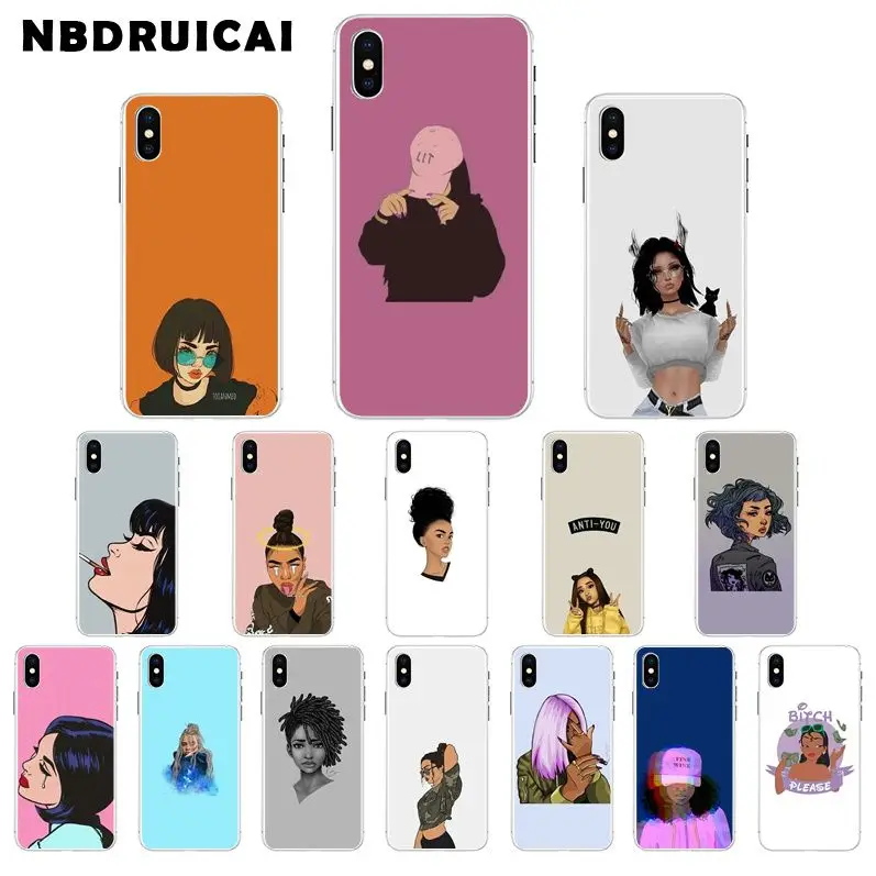 NBDRUICAI крутой персональный прозрачный мягкий чехол для телефона девочек iPhone 11 pro XS