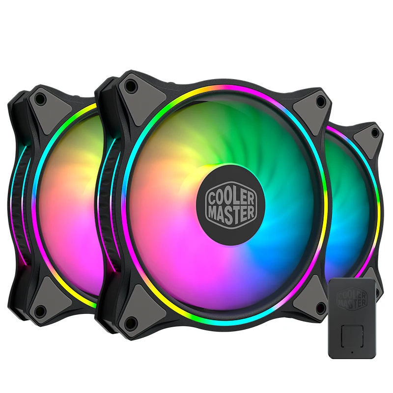 

Cooler Master MF120 Halo 12cm Case Fan 3 In 1 Kit 5V AURA ARGB Sync PWM Silent 120mm For Chassis Cooling Fans CPU Cooler Replace