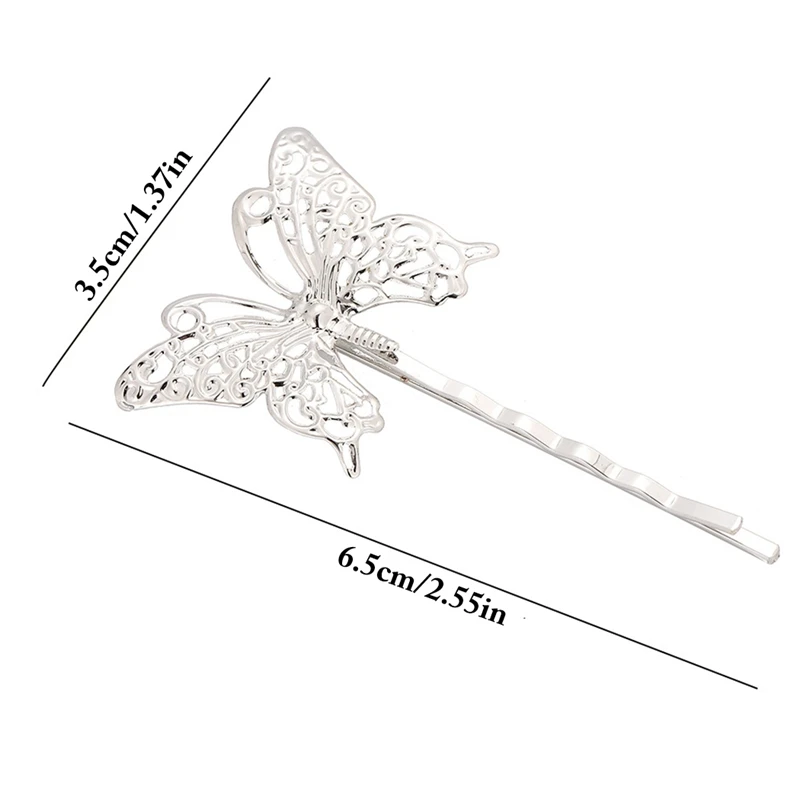 

2PCS Butterfly Hairpins Elegant Gauze Hair Clips For Women Cute Handmade Fashion Summer Holiday Hair Jewelry Accessories