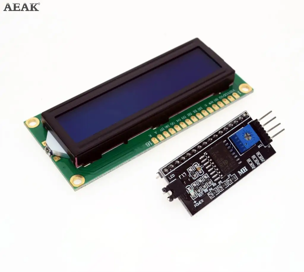 

AEAK 1602 16x2 HD44780 символьный LCD /w IIC/I2C модуль адаптера последовательного интерфейса