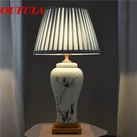 oulala ceramic table lamps desk lights luxury modern contemporary fabric for foyer living room office creative bed room hotel