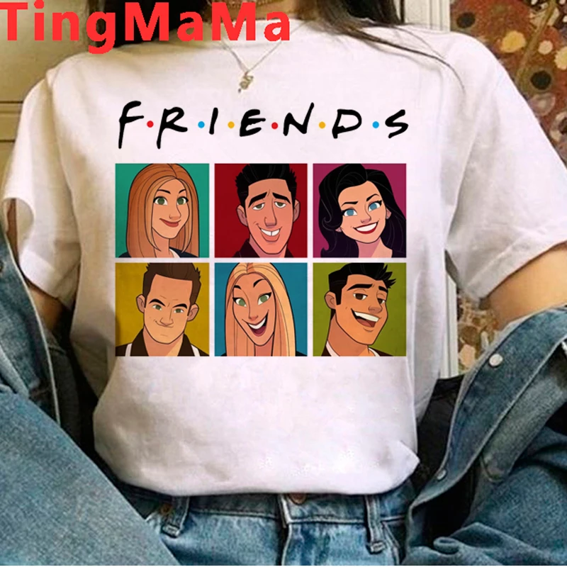 Горячая ТВ шоу Friends (друзья) Футболка для женщин Kawaii топы, одежда в стиле унисекс, Одежда Футболка Harajuku/летние модные мультипликационным изображением футболки женские - Для фанатов сериала «Друзья»