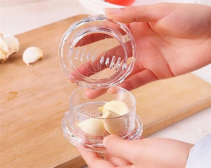 Полезная измельчитель чеснока пластиковая коробка Овощечистка инструмент для