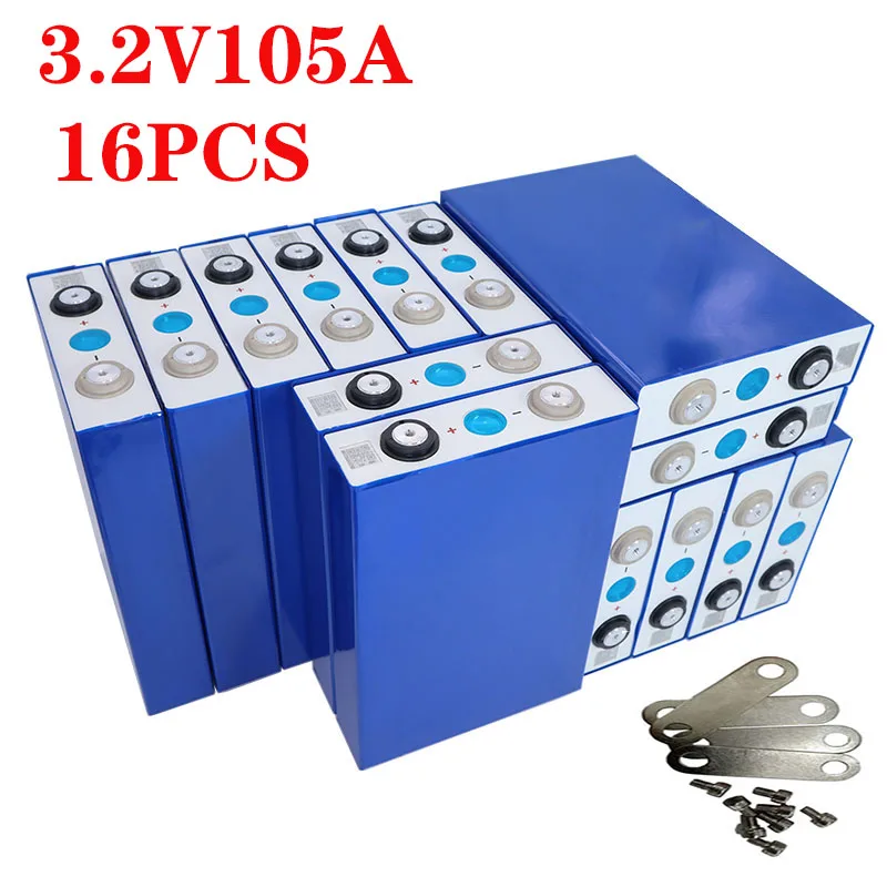Новинка 2019 16 шт 3 2 V 105Ah lifepo4 батарея не 100ah 48V105Ah для EV RV батарейный блок diy Солнечная