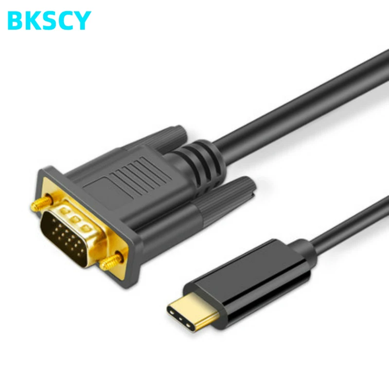 

Bkscy USB C To VGA Cable 1080P Type C To VGA Converter Adapter Cable for Laptop UHD External Video Projector 1.8m