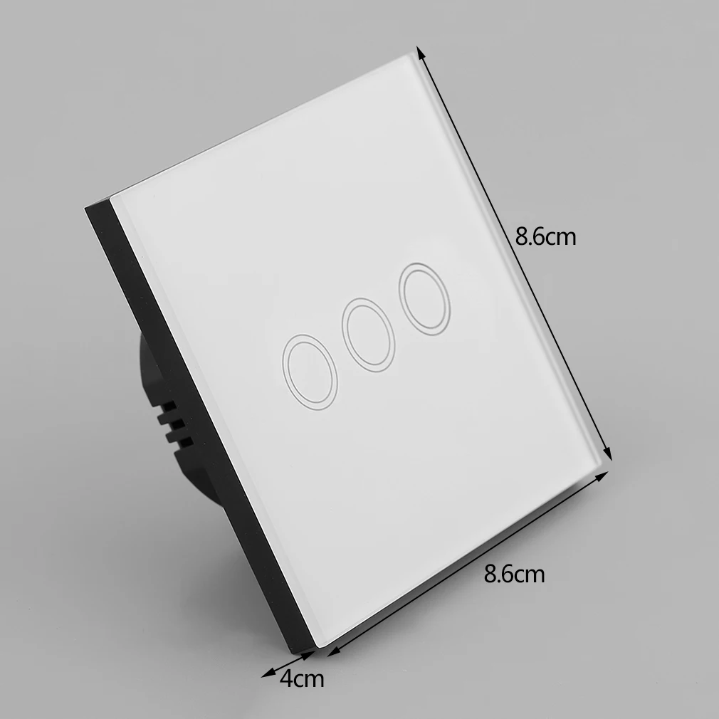 Штепсельная Вилка европейского стандарта 1/2/3 выключатель с сенсорным экраном 1 2 3