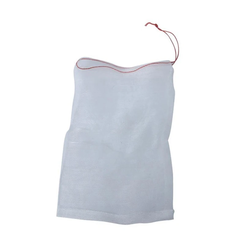 Многоразовая Сетчатая Сумка на шнурке с фруктами белая сетчатая нейлоновая