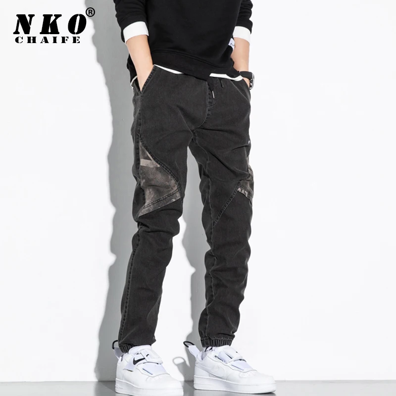 

CHAIFENKO Men's Cargo Jeans Pant Men 2021 New Fashion Casual Harem Joggers Trousers Men Hip Hop Streetwear Denim Jeans Men M-8XL