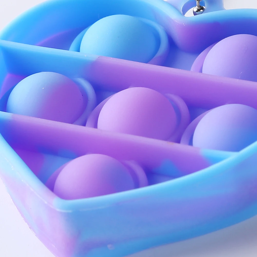 Новый пузырьковый брелок в форме сердца антистрессовый фиджет развивающая