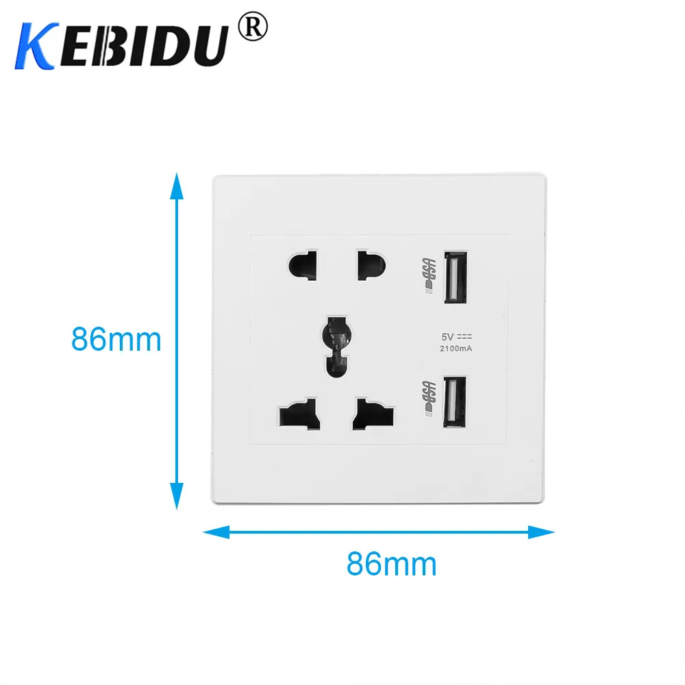 Электрическая настенная зарядная док станция kebidu с двойным usb портом розетка