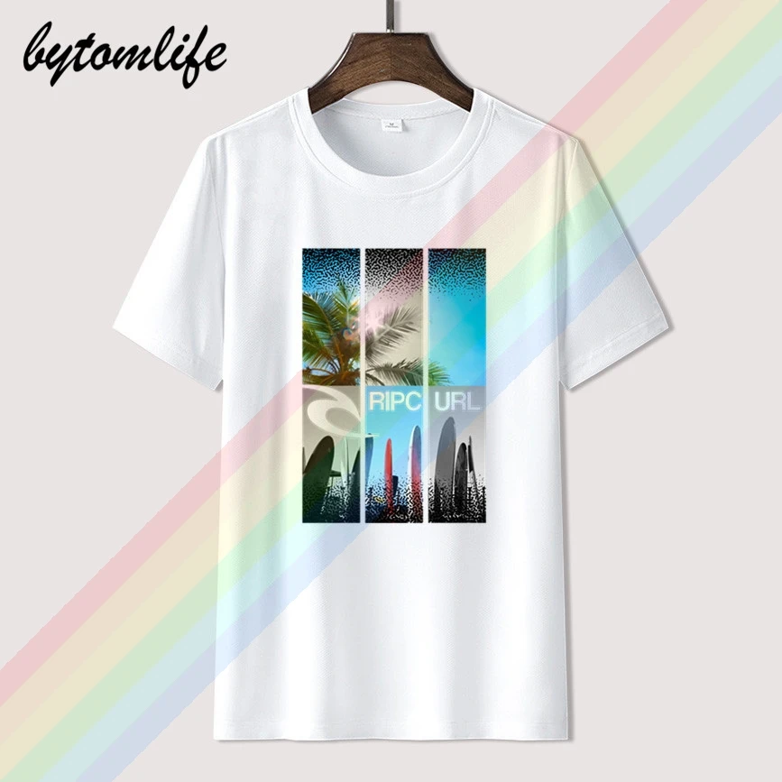 

Rip Sunny Scenery After Rain Logo Curl T Shirt For Men Limitied Edition Unisex Brand T-shirt Cotton Amazing Short Sleeve Tops