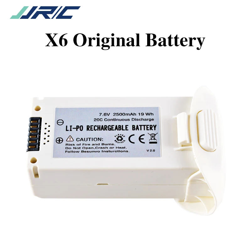 

Original JJRC X6 Battery 7.6V 2500mAh 19Wh LiPo Battery for JJRC X6 5G WiFi FPV RC Drone Spare parts Accessories