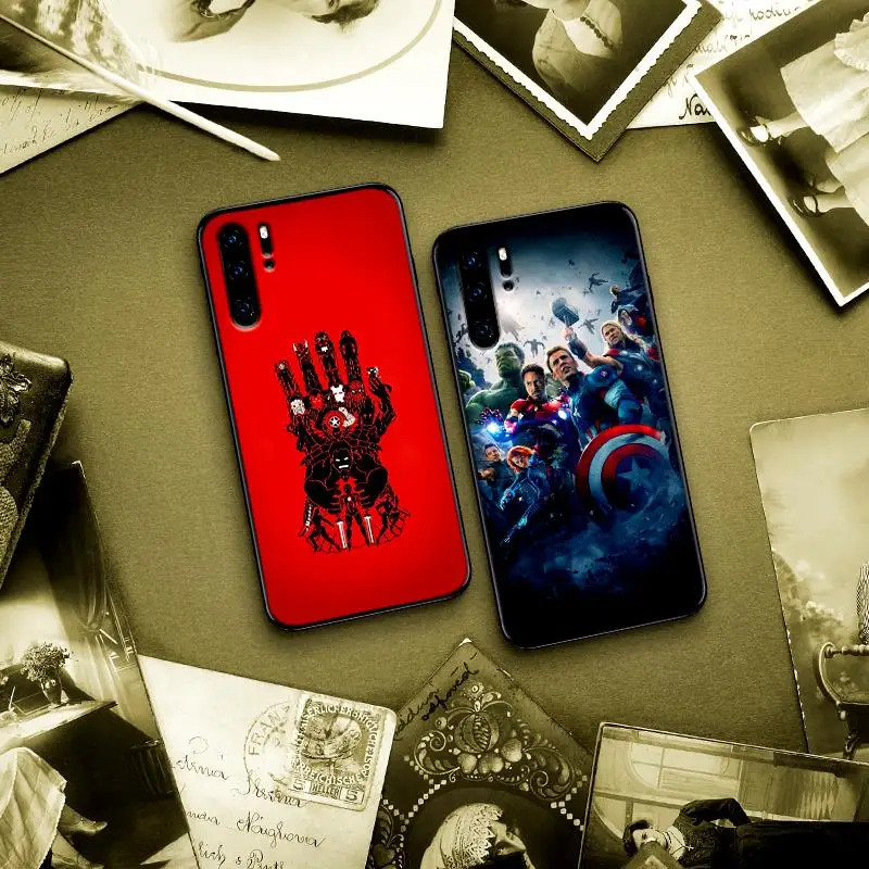 Silicone Phone Case For Huawei Y6 Y7 2018 Y9 Prime Mate 10 20 Pro 2 3 4 Lite Nova 2i 3i 5i Coque Marvel | Мобильные телефоны и