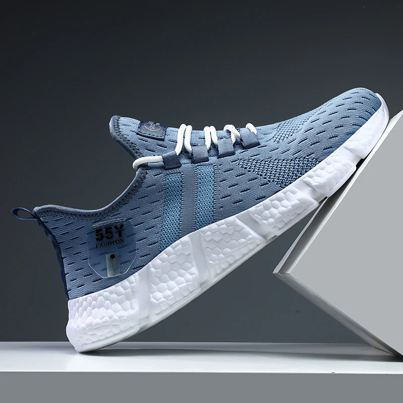

Free Shipping Summer Fly Weaving Breathable Sneakers Male Sport Casual Basket Walking Shoes Chaussure Homme Zapatillas Hombre