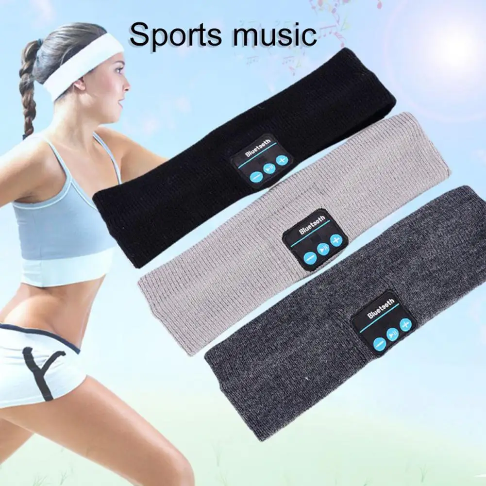 

Wireless Bluetooth Music Headband Headphone Magic Earphone MIC Hat Man Women Hands-free Sports Phone Call Answer Ears-free