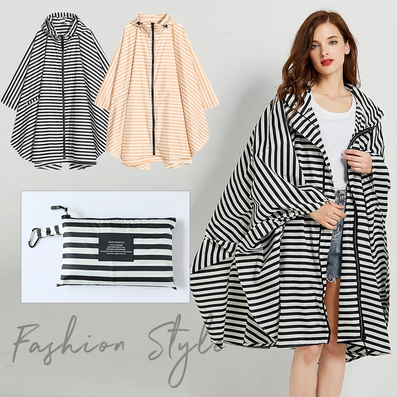 

Плащ для взрослых плащ, легкий плащ, пончо для велоспорта, пешего туризма, размера плюс для мужчин и женщин, ветровка в полоску для пар