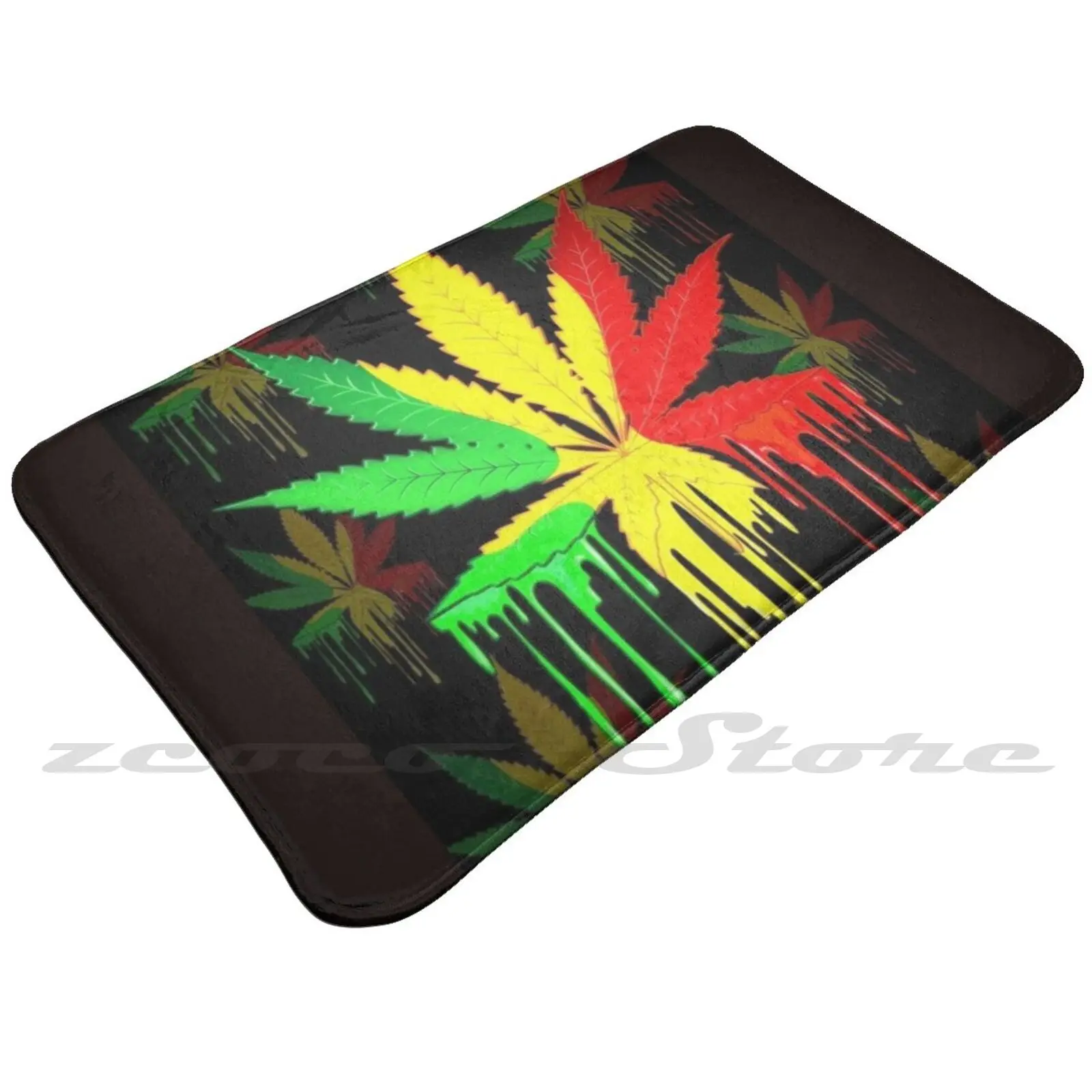 Разноцветный ковер Rasta листовой нескользящий коврик для впитывания воды дверной