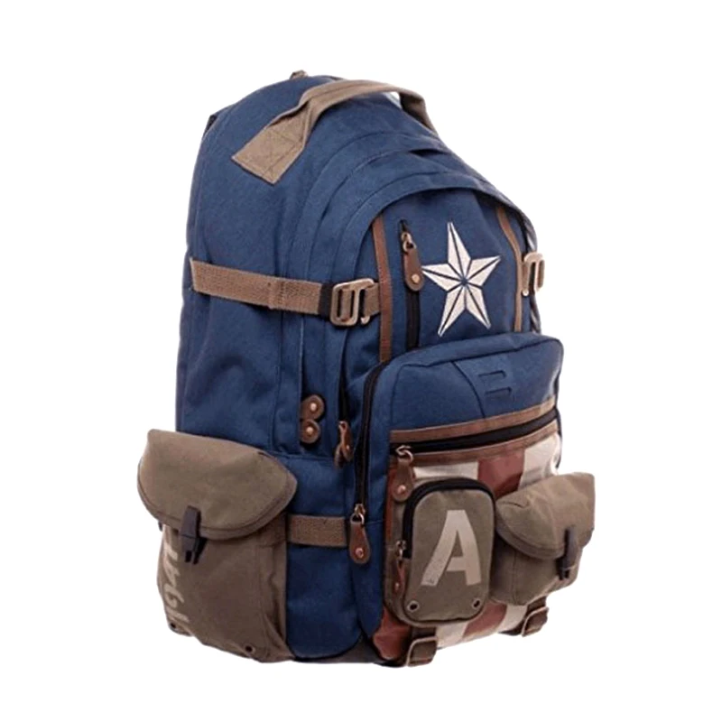 Рюкзак с супер героями Капитана Америка сумка для косплея школьная учеников