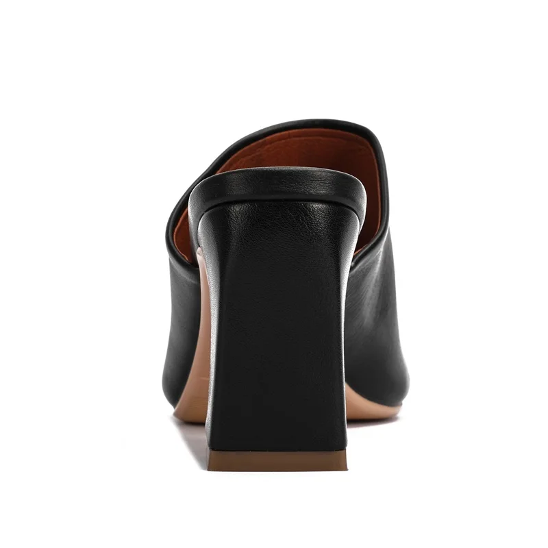

2021New women slippers summer high heels shoes woman pu leather woman sandals open toe ladies slipper smiple design casual shoes