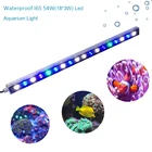 Светодиодный светильник для аквариума IP65, 54 Вт, лента с белым и синим спектром, длина 55 см, коралловый светильник для рыбного рифа, кораллового аквариума