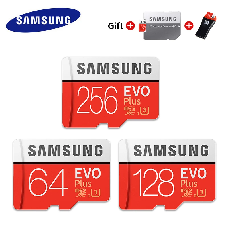 SAMSUNG класс EVO+ карта памяти Micro SD 256 ГБ 32 ГБ 64 Гб 128 ГБ SDHC SDXC класс 10 C10 UHS TF карта транс флэш Microsd U3