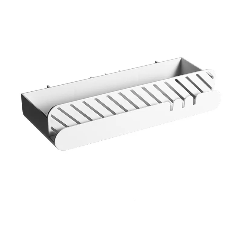 

Creative Wall Mounted Plastic Non Perforated Traceless Toilet Shelf Toilet Washstand Rectangular Arrangement Storage Rack