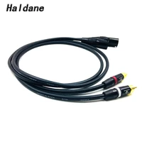 haldane pair ys373 rca male to xlr male interconnect cable with with 7nocc single crystal copperr canare l 4e6s 1905 cable