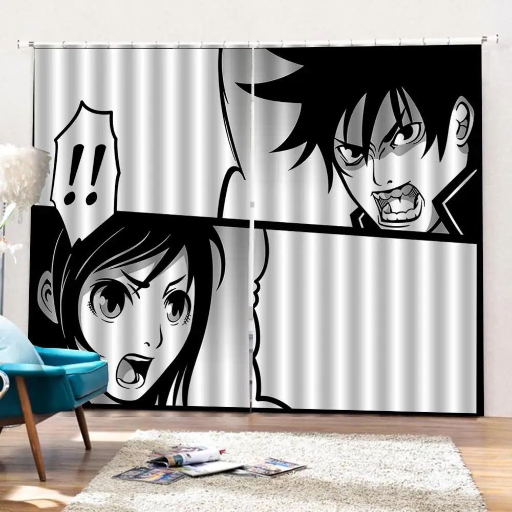 Тканевые затемняющие шторы для гостиной спальни с героями мультфильмов