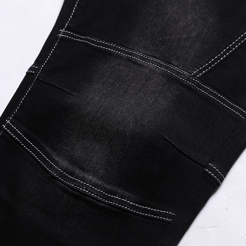 

NEW 12XL Large Size Big Men Jeans Trousers Business Office Pants High Waist Elasticity Straight Spring And Autumn Stretch Jeans