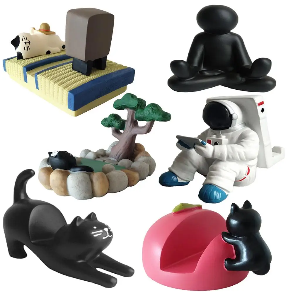 

Mobile Phone Holder Stand Tablet Stand Universal Holder For iPhone iPad Xiaomi Desktop Phone Holder desk lovely Resin Crafts
