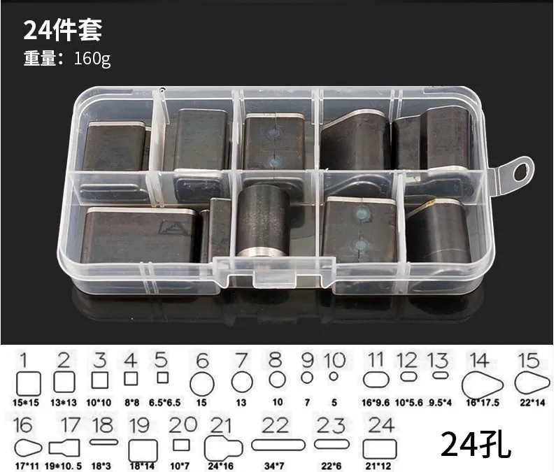 

Набор дыроколов для кожи, ремня, телефона, кобуры, 24 шт./кор.